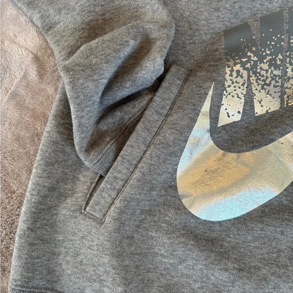 Nike Gray Hoodie with Silver Logo